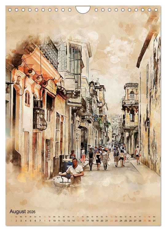 Produktbild: Cuba Retro Kalender (Wandkalender 2026 DIN A4 hoch), CALVENDO Monatskalender