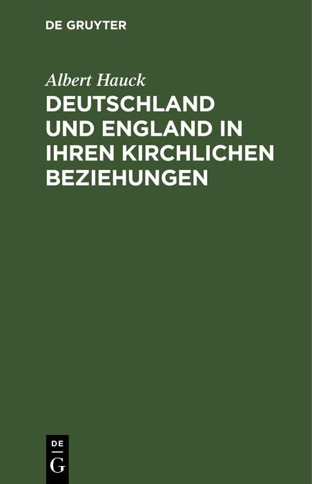 Produktbild: Deutschland und England in ihren kirchlichen Beziehungen