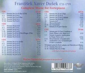 Produktbild: Dusek:Complete Music For Fortepiano