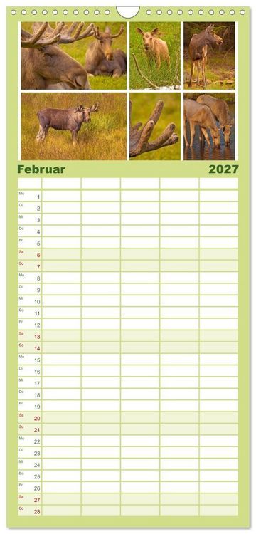 Produktbild: Familienplaner 2027 - Sehnsucht Schweden - Sverige mit 5 Spalten (Wandkalender, 21 x 45 cm) CALVENDO
