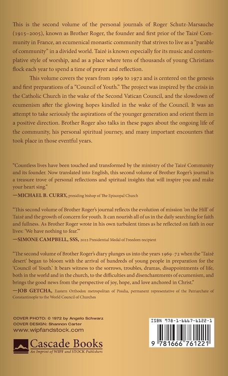 Produktbild: Journals of Brother Roger of Taiz&eacute;, Volume 2