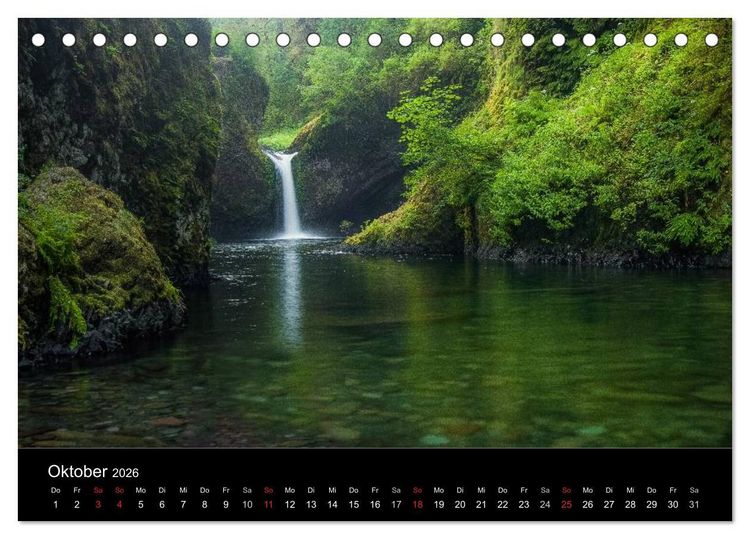 Produktbild: Die Landschaften Nordamerikas (Tischkalender 2026 DIN A5 quer), CALVENDO Monatskalender