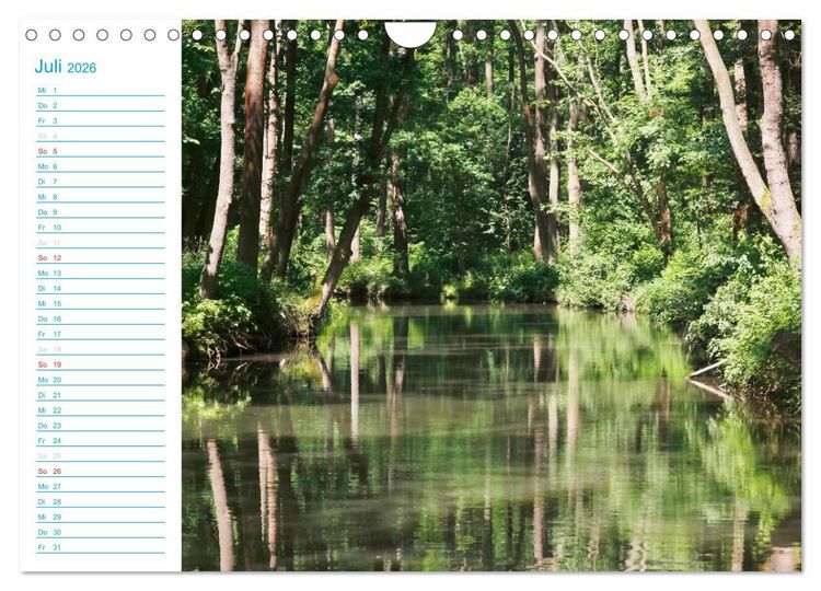 Produktbild: Wundersch&ouml;ner Spreewald (Wandkalender 2026 DIN A4 quer), CALVENDO Monatskalender