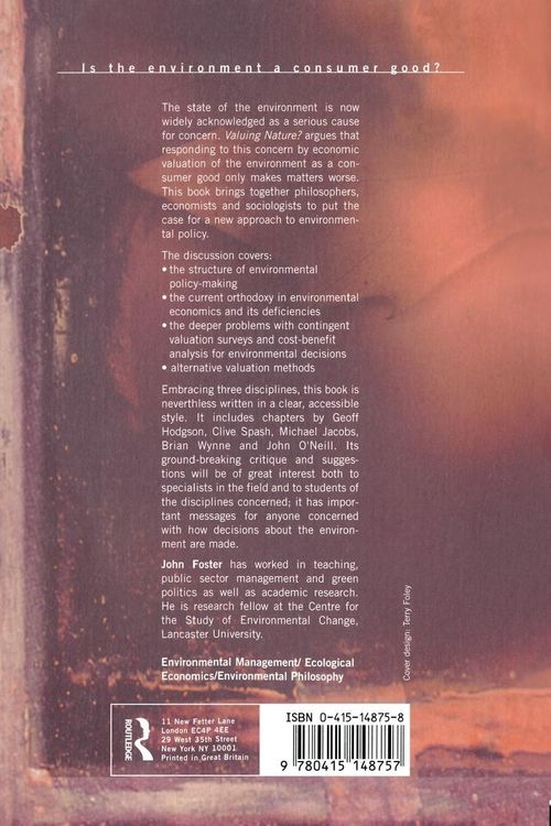 Produktbild: Valuing Nature?