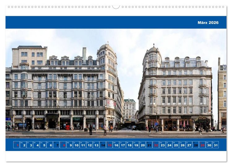 Produktbild: London Fassade 2026 (hochwertiger Premium Wandkalender 2026 DIN A2 quer), Kunstdruck in Hochglanz
