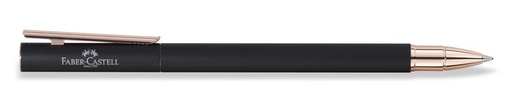 Produktbild: Faber-Castell Tintenroller Neo Slim Metall Schwarz, rosegoldfarben