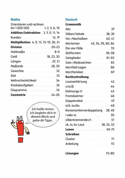 Produktbild: Mathe und Deutsch 4. Klasse &Uuml;bungsblock