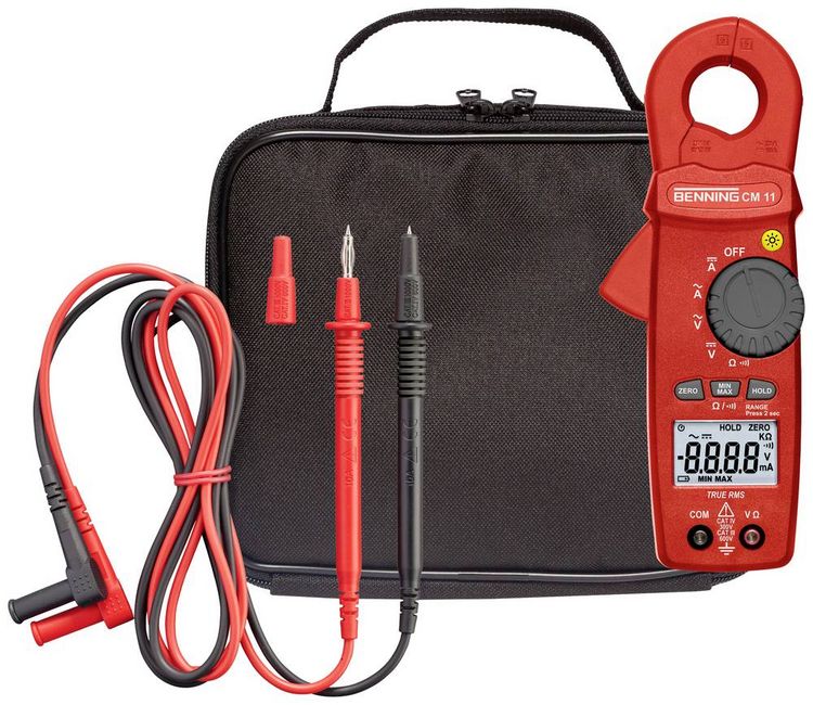 Produktbild: Benning CM 11 Stromzange, Hand-Multimeter digital CAT IV 300 V Anzeige (Counts): 6000