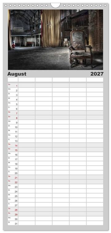 Produktbild: Familienplaner 2027 - Geheimnisvolle Orte - Lost Places mit 5 Spalten (Wandkalender, 21 x 45 cm) CALVENDO