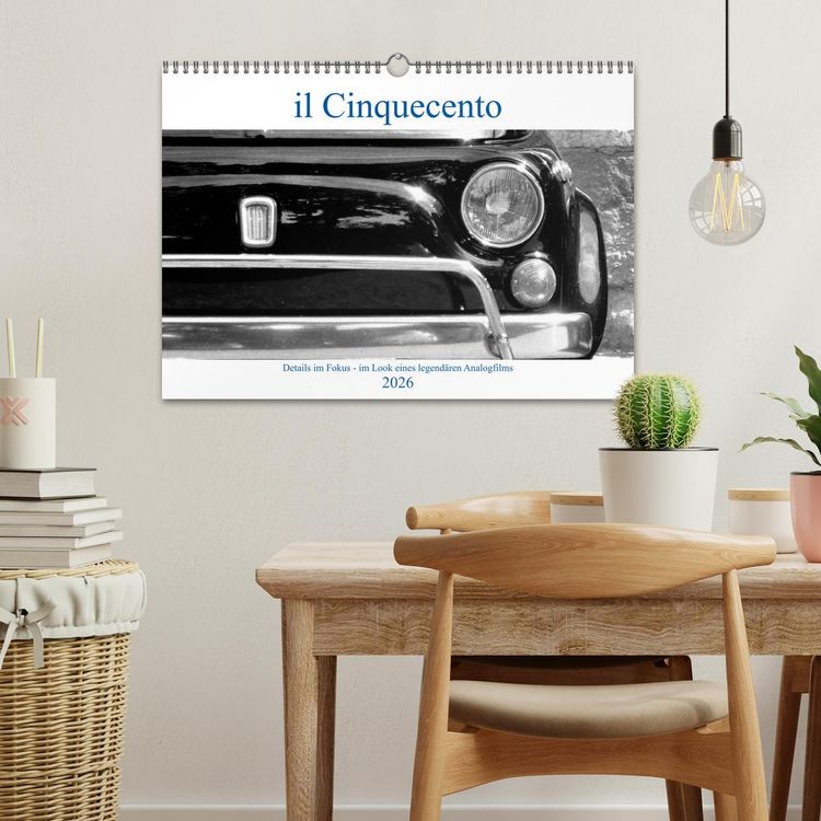 Produktbild: il Cinquecento - Details im Fokus - im Look eines legend&auml;ren Analogfilms (Wandkalender 2026 DIN A3 quer), CALVENDO Monatskalender