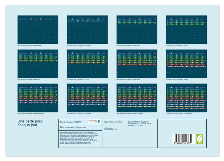 Produktbild: Une perle pour chaque jour (Calendrier mural 2026 DIN A3 vertical), CALVENDO calendrier mensuel