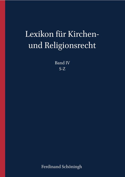 Produktbild: Lexikon f&uuml;r Kirchen- und Religionsrecht