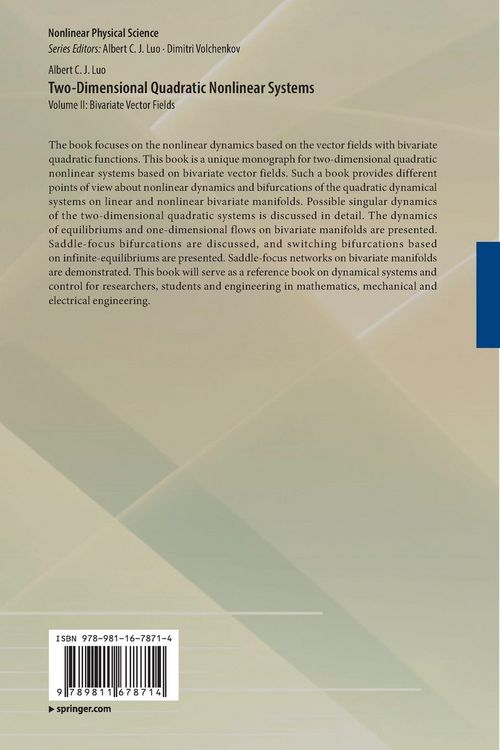 Produktbild: Two-Dimensional Quadratic Nonlinear Systems