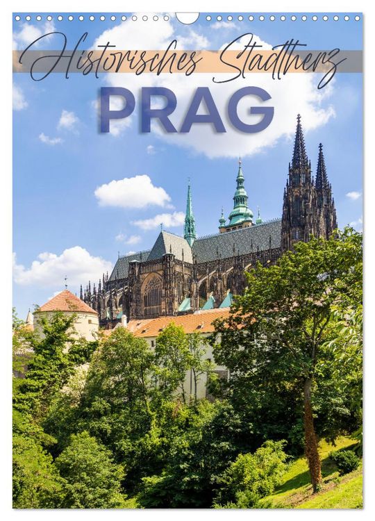 Produktbild: PRAG Historisches Stadtherz (Wandkalender 2026 DIN A3 hoch), CALVENDO Monatskalender