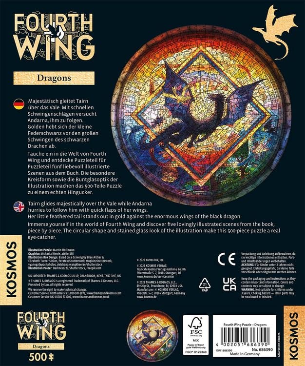 Produktbild: Fourth Wing Puzzle - Dragons