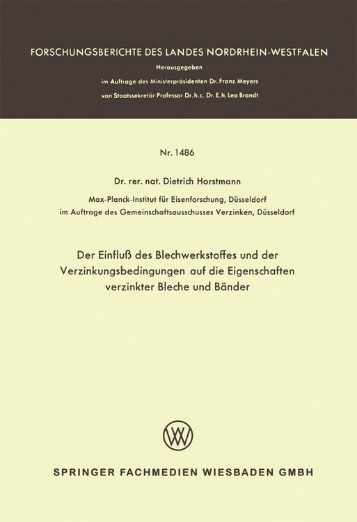 Produktbild: Der Einflu&szlig; des Blechwerkstoffes und der Verzinkungsbedingungen auf die Eigenschaften verzinkter Bleche und B&auml;nder