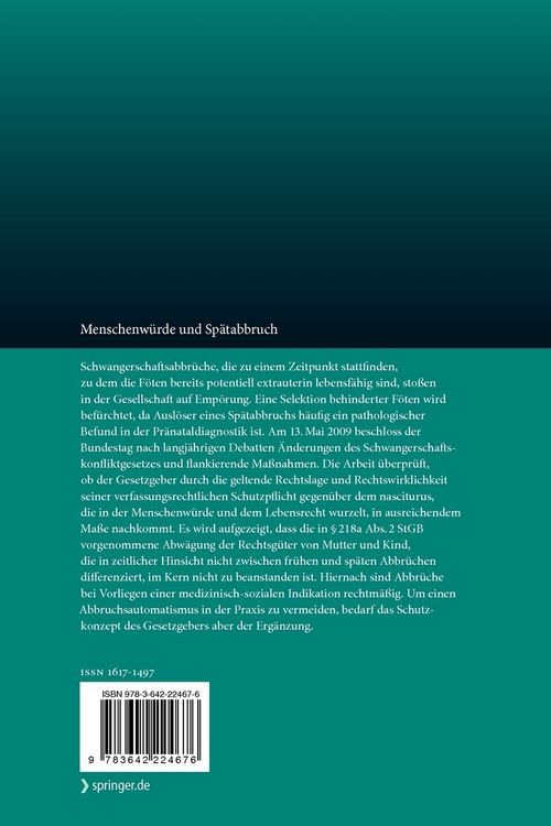 Produktbild: Menschenw&uuml;rde und Sp&auml;tabbruch