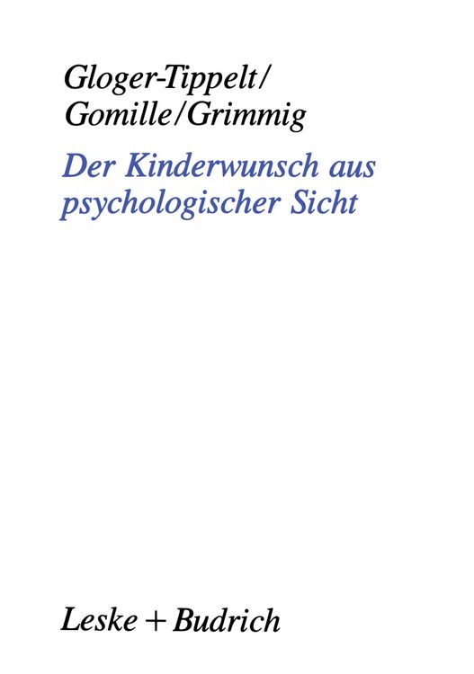 Produktbild: Der Kinderwunsch aus psychologischer Sicht