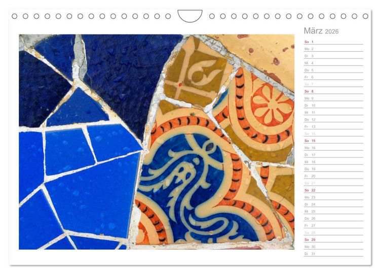 Produktbild: Kacheln und Mosaiken in Barcelona (Wandkalender 2026 DIN A4 quer), CALVENDO Monatskalender