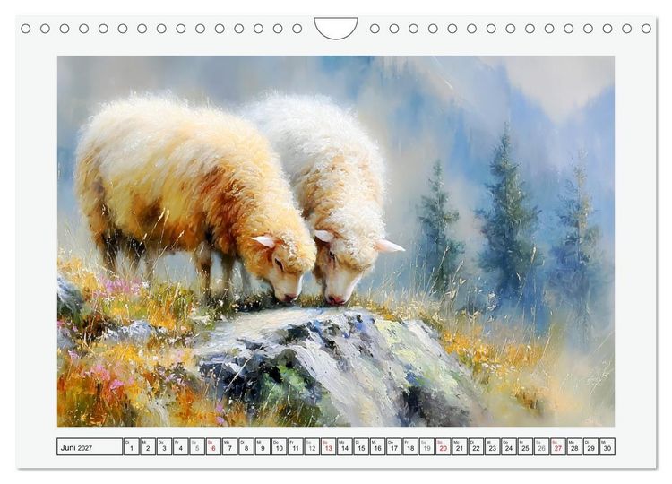 Produktbild: Schafe. Friedliche Tiere in sanften Naturmomenten (Wandkalender 2027 DIN A4 quer), CALVENDO Monatskalender