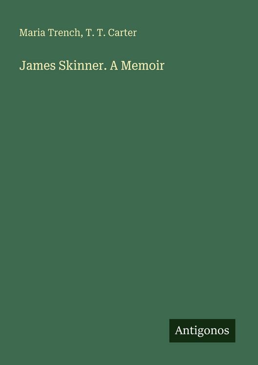 Produktbild: James Skinner. A Memoir