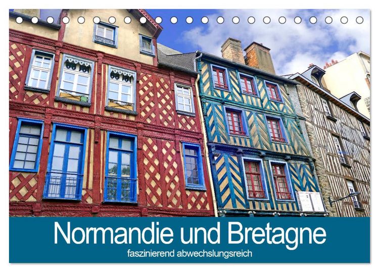 Produktbild: Normandie und Bretagne-faszinierend abwechslungsreich (Tischkalender 2026 DIN A5 quer), CALVENDO Monatskalender