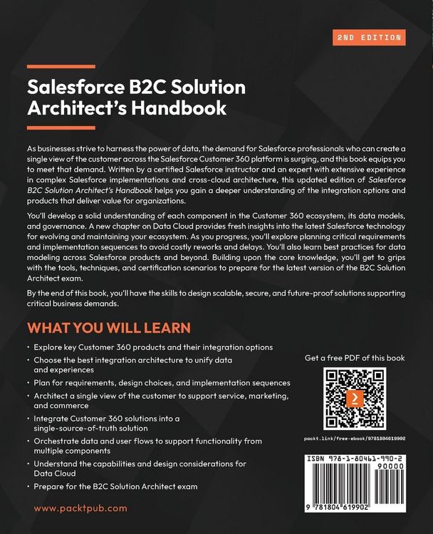 Produktbild: Salesforce B2C Solution Architect's Handbook - Second Edition