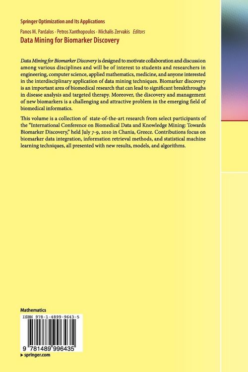 Produktbild: Data Mining for Biomarker Discovery
