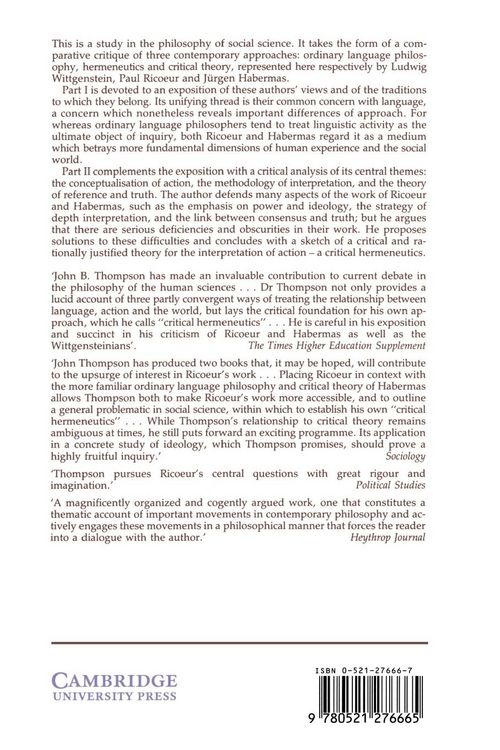 Produktbild: Critical Hermeneutics