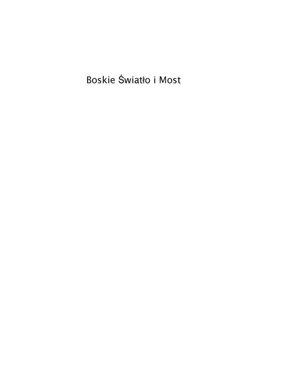 Produktbild: Boskie &iquest;wiat&iquest;o i Most