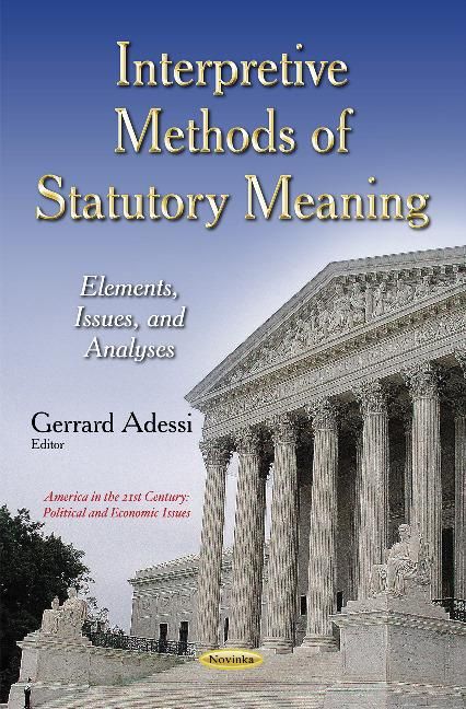 Produktbild: Interpretive Methods of Statutory Meaning