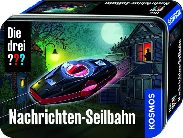 Produktbild: Die drei ??? Nachrichten-Seilbahn (große Dose)
