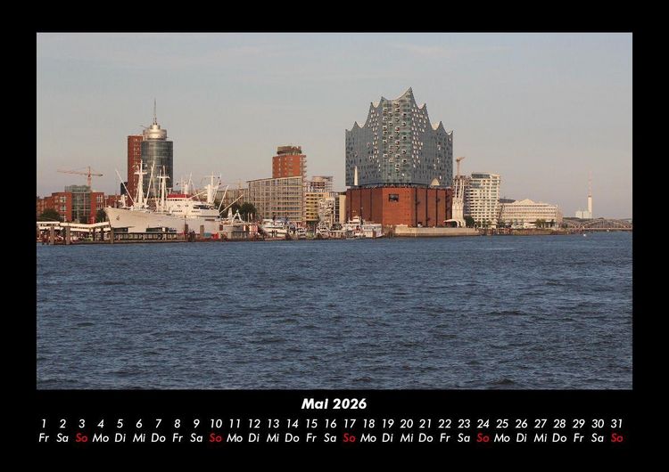 Produktbild: Hamburg 2026 Fotokalender DIN A3