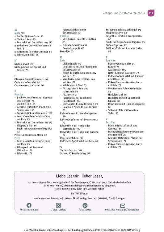 Produktbild: Eosinophile &Ouml;sophagitis - Der Ern&auml;hrungsleitfaden