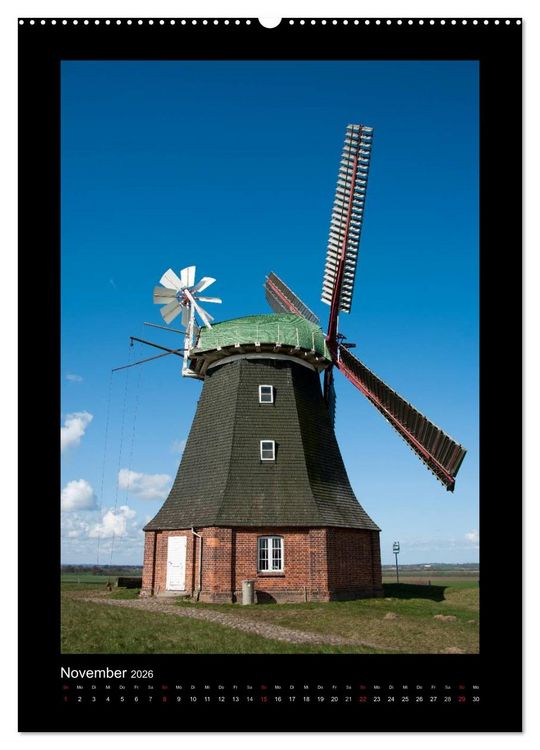 Produktbild: Windm&uuml;hlen in Deutschland (hochwertiger Premium Wandkalender 2026 DIN A2 hoch), Kunstdruck in Hochglanz
