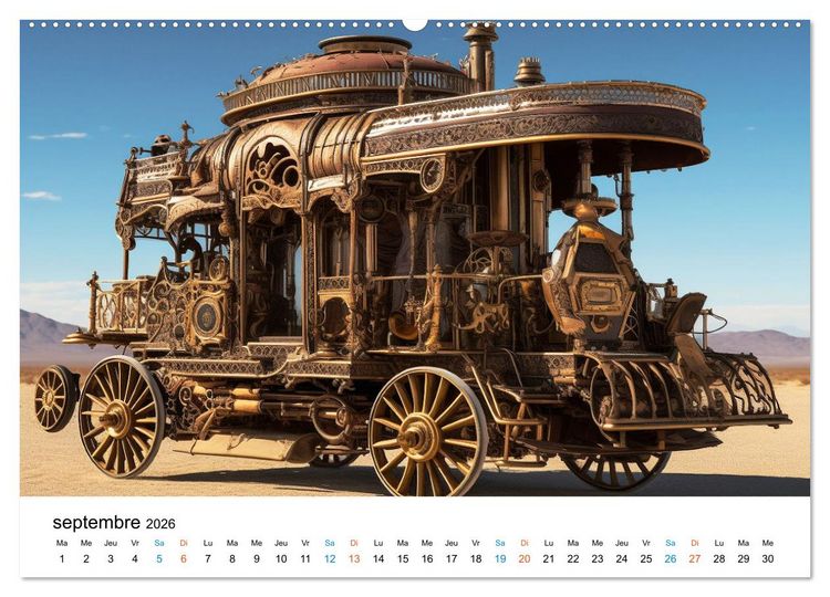 Produktbild: M&eacute;caniques fantastiques (Calendrier mural 2026 DIN A2 vertical) calendrier de bureau