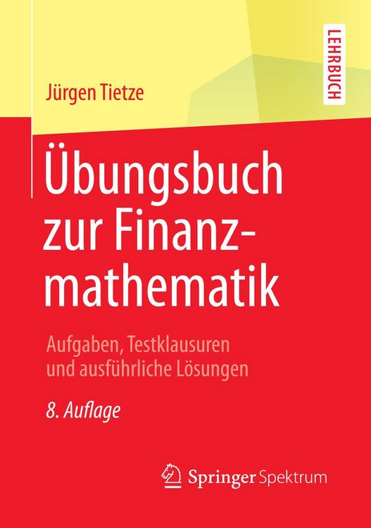 Produktbild: &Uuml;bungsbuch zur Finanzmathematik