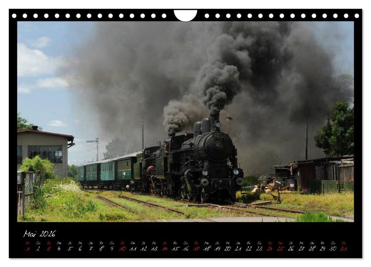 Produktbild: Faszination Dampflokomotive (Wandkalender 2026 DIN A4 quer), CALVENDO Monatskalender
