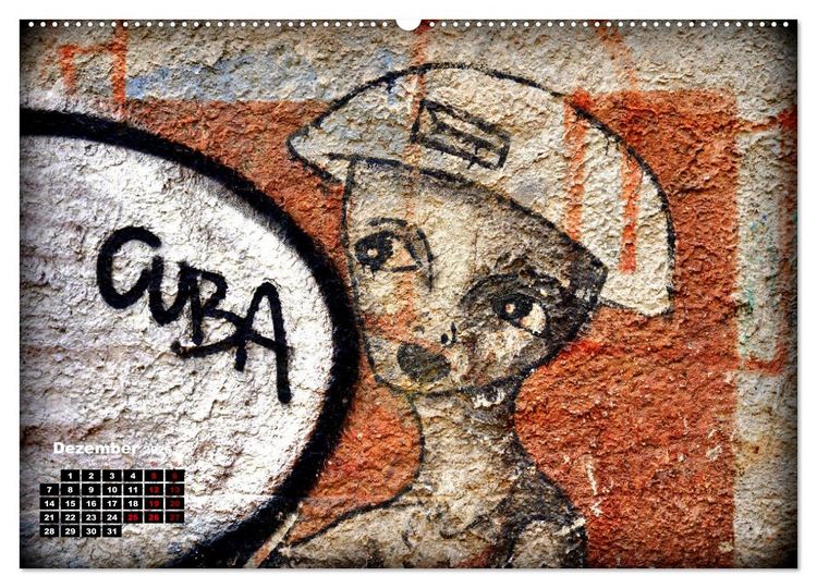Produktbild: Gesichter Havannas - Street Art in der kubanischen Hauptstadt (hochwertiger Premium Wandkalender 2026 DIN A2 quer), Kunstdruck in Hochglanz
