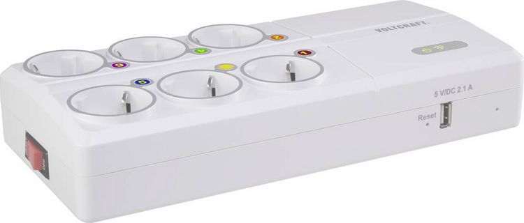 Produktbild: VOLTCRAFT SEM8500 Energiekosten-Messger&auml;t inkl. Funksteckdosen, Datenexport, Datenloggerfunktion, Kostenprognose, Stromtarif