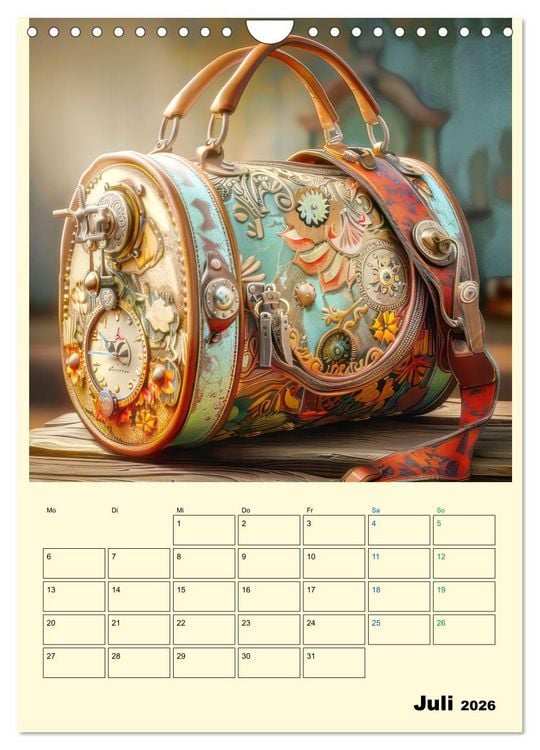 Produktbild: Steampunk Accesoires - Planer (Wandkalender 2026 DIN A4 hoch), CALVENDO Monatskalender