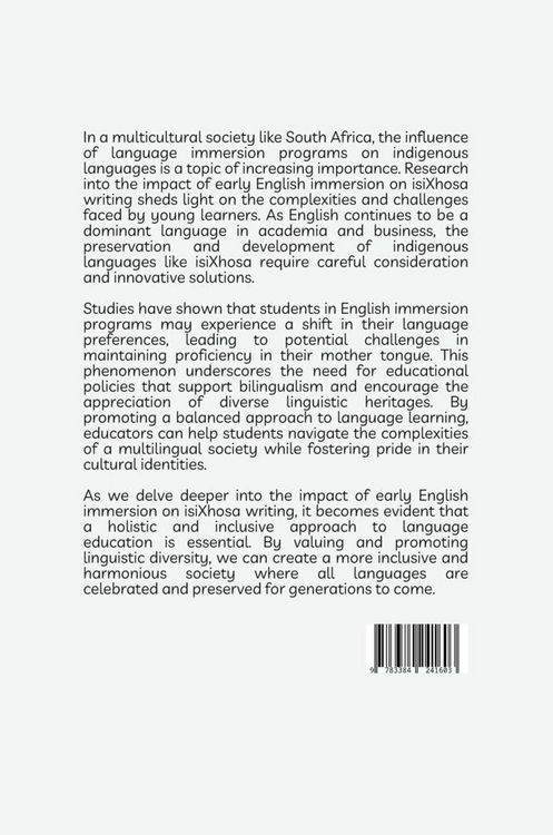 Produktbild: Lost in Transition: The Impact of Early English Immersion on isiXhosa Writing