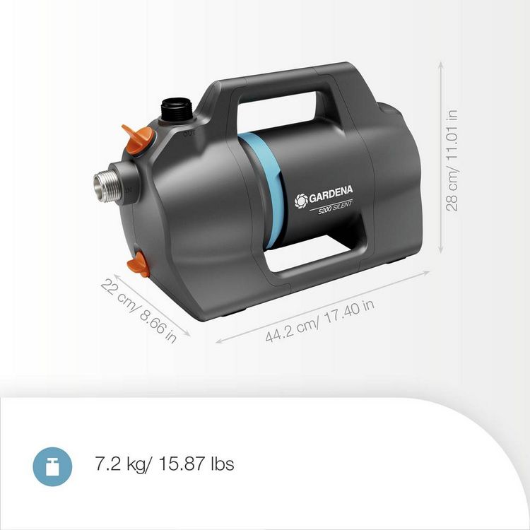 Produktbild: GARDENA Gartenpumpe 5200 Silent Gartenpumpe 5.300 l/h