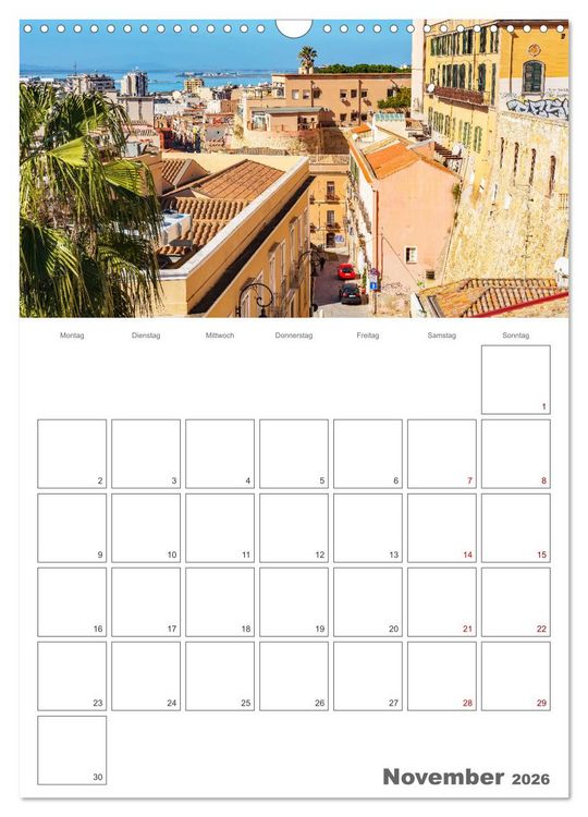 Produktbild: Cagliari - Urlaubsplaner (Wandkalender 2026 DIN A3 hoch), CALVENDO Monatskalender