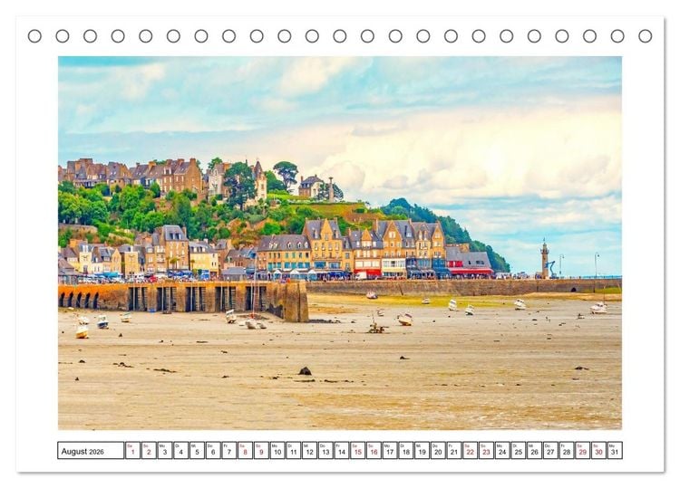 Produktbild: Ein traumhaftes Reiseziel - Normandie und Bretagne (Tischkalender 2026 DIN A5 quer), CALVENDO Monatskalender