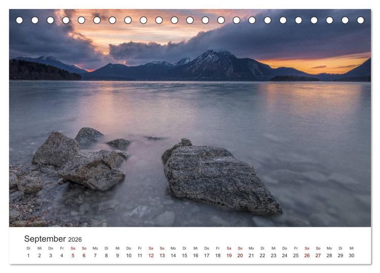 Produktbild: Berge und Seen - Die Perlen der Natur (Tischkalender 2026 DIN A5 quer), CALVENDO Monatskalender