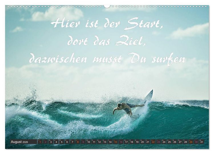 Produktbild: Sport Spruchkalender (hochwertiger Premium Wandkalender 2026 DIN A2 quer), Kunstdruck in Hochglanz