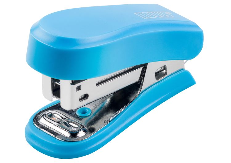 Produktbild: Heftger&auml;t Mini, bis 12 Blatt blau, im Blister