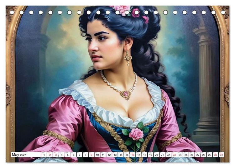 Produktbild: Dark Eyes and Deep Emotions, Adelina&rsquo;s Mysterious World (Desk Calendar 2027 DIN A5 landscape), CALVENDO 12 Month DeskCalendar