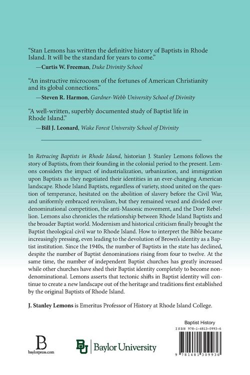 Produktbild: Retracing Baptists in Rhode Island